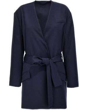 The Attico De Attico 'lange' Jas - Blauw