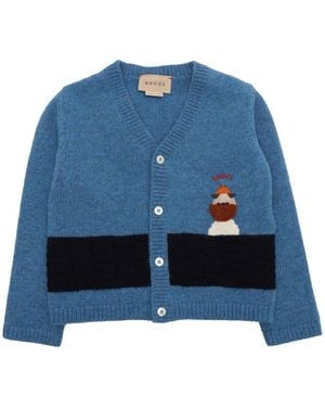 Gucci B L/s Vest Wo Effen St W/l - Blauw