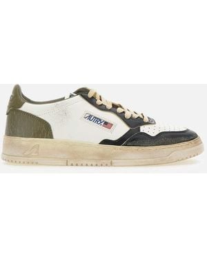Autry Medalist Super Vintage Leder Sneakers - Weiß