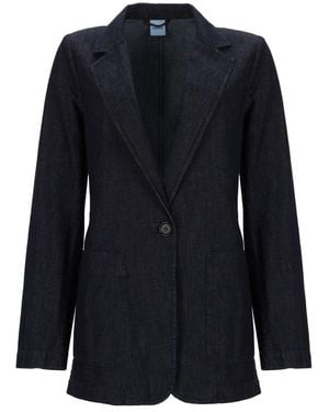 Aspesi Single-Breasted Denim Jacket - Blue