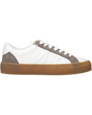 Moncler Monaco2 Leather Sneakers/Taupe - Natural