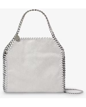 Stella McCartney Stella Mccartney Bolso Falabella Mini Eco Shaggy Ciervo CON/Cadena Acero Inoxidable - Blanco