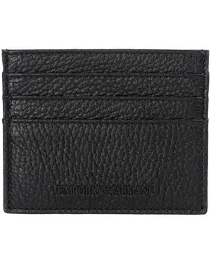 Emporio Armani Portemonnaie Mit Logo-Prägung - Schwarz