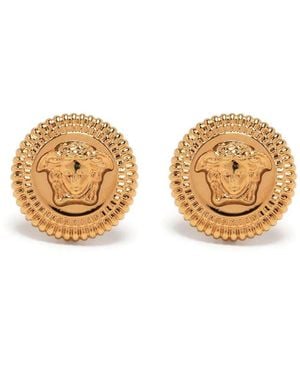 Versace Boucles d'oreilles de plaque Medusa - Métallisé