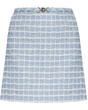 Versace Tweed Mini falda - Azul