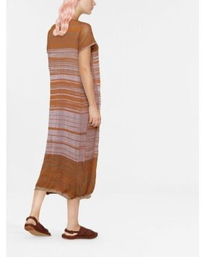 VITELLI Gestrickte Kaftan Sunset Plain - Weiß