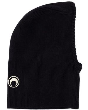 Marine Serre Balaclava Wol Black - Zwart