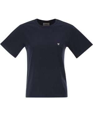 Weekend by Maxmara Wkdvenaco Straight Jersey T Shirt - Blue