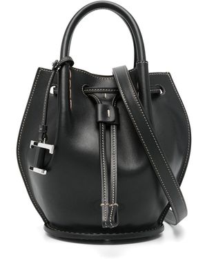 Tod's Mini Beuteltasche Mit Logo-Anhänger - Schwarz
