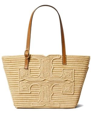 Tory Burch Ella Kleine Stroh-Einkaufstasche - Natur