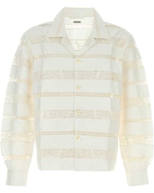 Bode Poplin Shirt - White