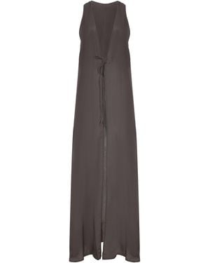 Alysi Cardigan Made Of Silk - Brown