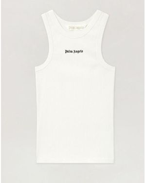 Palm Angels Klassieke Tanktop Met Logo - Naturel