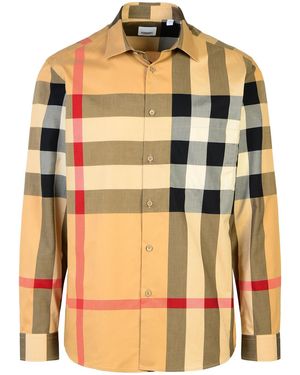 Burberry 'Summerton' Cotton Shirt - Natural