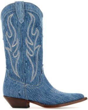 Sonora Boots Denim Santa Fe Boots - Blue