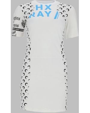 Marine Serre Mini Dress For Ss26 - Blue