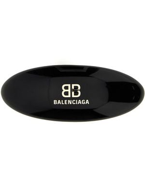 Balenciaga Clip à cheveux du logo - Noir