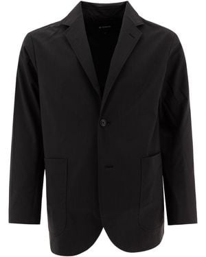 Goldwin Wool Blend Twill 2B Jackets And Coats - Black