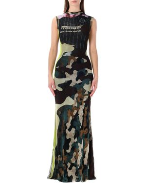 OTTOLINGER Camou Mesh Long Dress - Schwarz