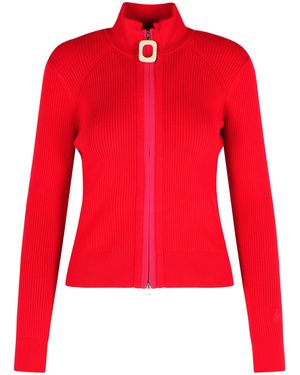 JW Anderson Jw Anderson Crimson Cotton Blend Turtleneck Sweater - Rosso
