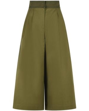 Zimmermann Pantalones culotte de algodón verde de