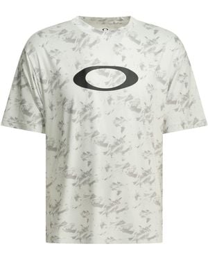 Oakley "Enhance Qdevo Ss Tee Graphic 5.0" Crew Neck T Shirt - Grey