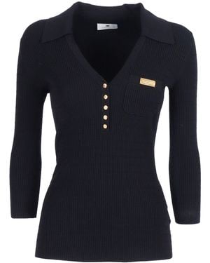 Elisabetta Franchi Maglia Trikot - Schwarz