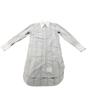 Thom Browne Gestreepte Mini-jurk - Grijs