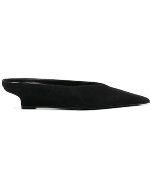 TOTEME Suede Leather Ballets - Black