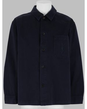 Saint Laurent Overshirt Cassandre - Blue