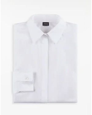Fay Slim Basic Shirt - Weiß
