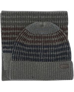 Barbour "Branton" Set With Scarf And Beanie - Black