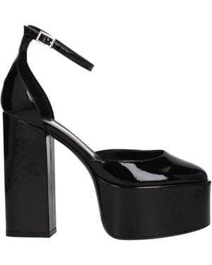 Paris Texas Black Leather Sandal