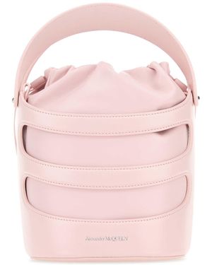 McQueen Leather Slippers - Pink