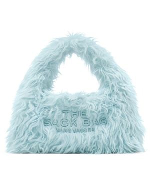 Marc Jacobs Borsa Tote The Mini Faux Fur Sack - Blu