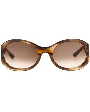Gucci Round Occhiali Da Sole Marrone-Donna