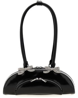 Self-Portrait Leather Curved Borse A Spalla Nero-Donna