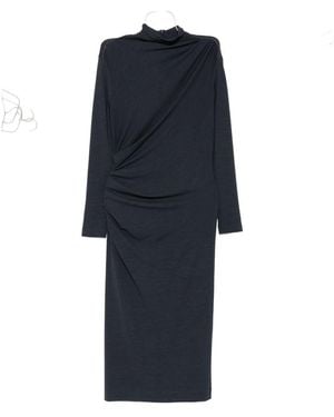 Brunello Cucinelli Wool Blend Midi Dress - Blue