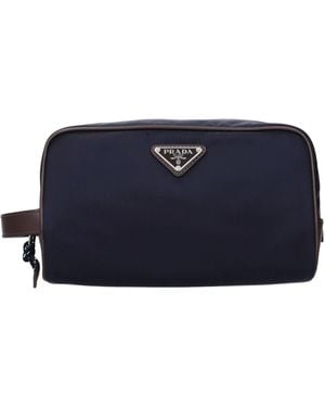 Prada Beauty Case Uomo Fabric - Blue