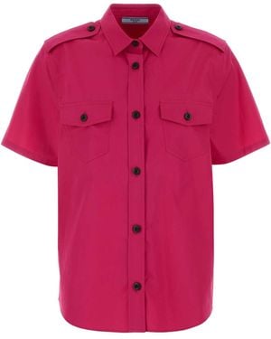 Prada Fuchsia Poplin Shirt - Pink