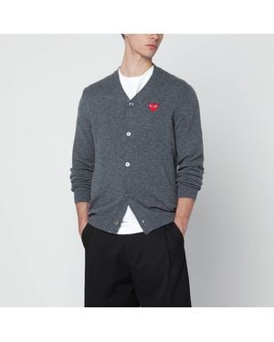 COMME DES GARÇONS PLAY Play Wool Cardigan - Grey