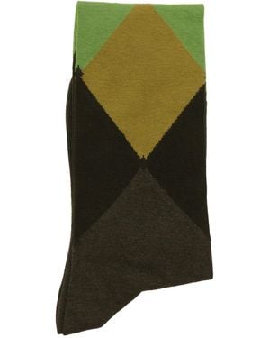 Ballantyne Argyle Socks - Green
