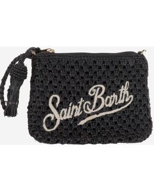 MC2 Saint Barth Bolso de mano con logo Rafiya de - Negro