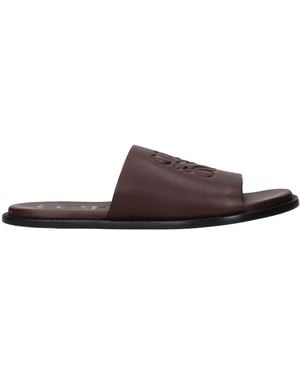 Loewe Slippers And Clogs/Oxblood Leather - Brown