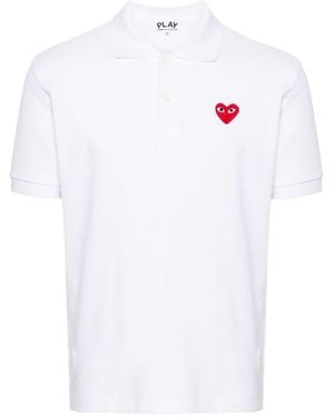 COMME DES GARÇONS PLAY Cotton Polo Shirt - White
