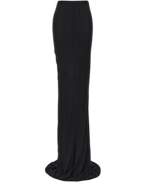 Rick Owens 'Jersey Pillar Long' Skirt - Black