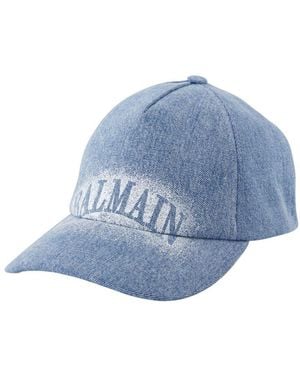 Balmain Emb Logo Hat - Blau
