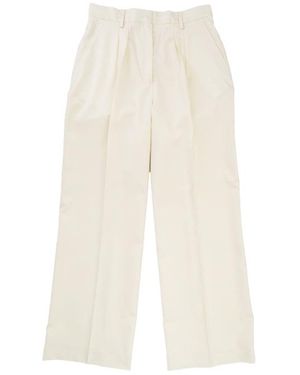Officine Generale Pantalones beige - Blanco