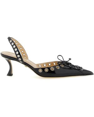 Mach & Mach 'cristallisé Corset' Slingback - Métallisé