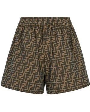 Fendi Canvas Shorts - Green